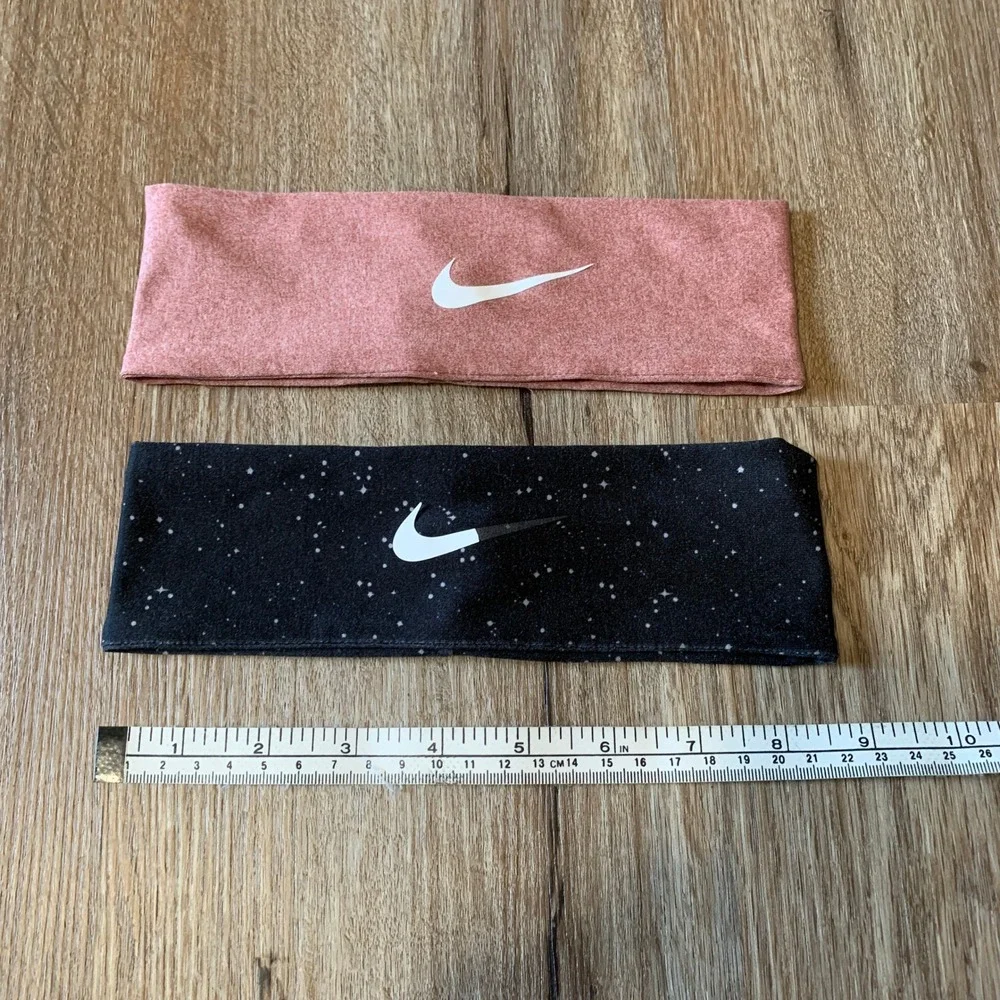 Nike spandex headband set in pink and black - one size - womens